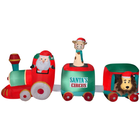 Gemmy Inflatables Christmas Inflatables 12' Mixed Media Santa in Circus Train by Gemmy Inflatables 14946 12' Mixed Media Santa in Circus Train by Gemmy Inflatables SKU# 14946