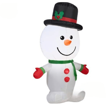 3 1/2' Big Head Snowman Standing by Gemmy Inflatables