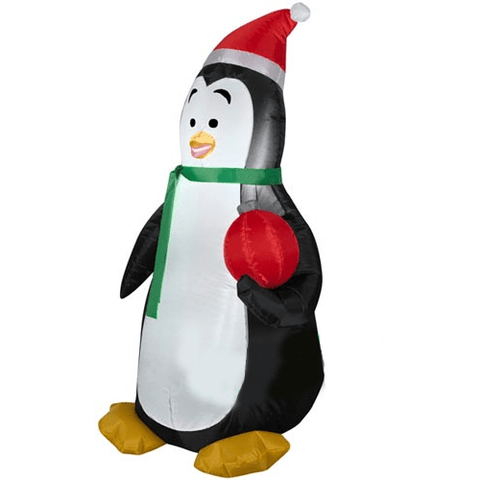 Gemmy Inflatables Christmas Inflatables 3 1/2' Christmas Penguin w/ Santa Hat and Ornament by Gemmy Inflatables 87647 3 1/2' Christmas Penguin w/ Santa Hat and Ornament by Gemmy Inflatables SKU# 87647