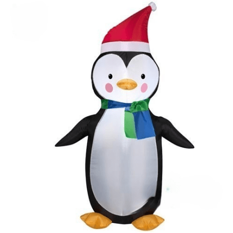Gemmy Inflatables Christmas Inflatables 3 1/2' Christmas Penguin Wearing Santa Hat by Gemmy Inflatables 7' Air Blown Inflatable Christmas Husky w/ Santa Hat Gemmy Inflatables