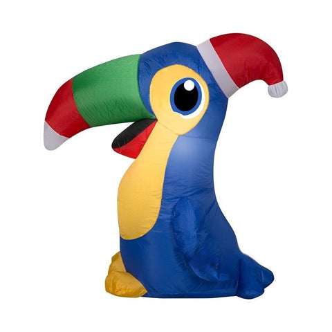 Gemmy Inflatables Christmas Inflatables 3 1/2’ Christmas Toucan w/ Santa Hat by Gemmy Inflatable 117255 3 1/2’ Christmas Toucan w/ Santa Hat by Gemmy Inflatable SKU #117255