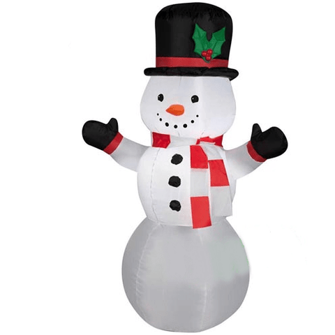 Gemmy Inflatables Christmas Inflatables 3 1/2' Snowman w/ Red/White Striped Scarf by Gemmy Inflatable 89981 3 1/2' Snowman w/ Red/White Striped Scarf by Gemmy Inflatable SKU# 89981