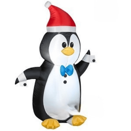 Gemmy Inflatables Christmas Inflatables 4' Christmas Penguin in Tuxedo by Gemmy Inflatables 4' Standing Snowman wearing Top Hat by Gemmy Inflatables SKU# 86536