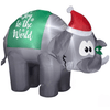 Image of Gemmy Inflatables Christmas Inflatables 5 1/2' Gemmy Airblown Inflatable Christmas "Joy To The World" Elephant by Gemmy Inflatables 781880213239 119198 - 3723717 5 1/2'  Christmas "Joy To The World" Elephant by Gemmy Inflatables