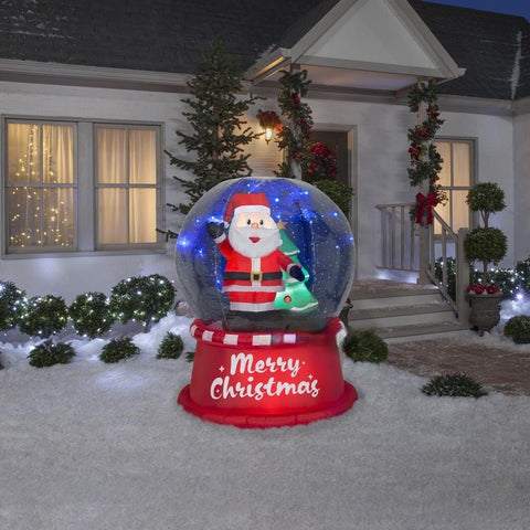 Gemmy Inflatables Christmas Inflatables 5.5' Animated Christmas Santa Spinning Snow Globe by Gemmy Inflatables 781880240945 112154