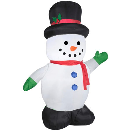 Gemmy Inflatables Christmas Inflatables 5' Inflatable Christmas Snowman by Gemmy Inflatable 89446 5' Inflatable Christmas Snowman by Gemmy Inflatable SKU# 89446