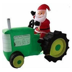 Gemmy Inflatables Christmas Inflatables 6 1/2' Christmas Santa Claus On Green Tractor by Gemmy Inflatables 781880241997 Y139A