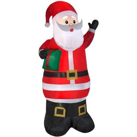 Gemmy Inflatables Christmas Inflatables 6 1/2' Santa Claus Holding Green Christmas Present by Gemmy Inflatables 884916932934 15263 6 1/2' Santa Claus Holding Green Christmas Present by Gemmy Inflatables SKU# 15263