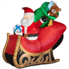 Image of Gemmy Inflatables Christmas Inflatables 6 1/2' Santa Claus in Sleigh w/ Gift Sack w/ Micro LEDs by Gemmy Inflatable 119835