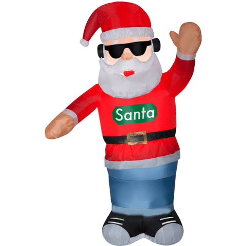 Gemmy Inflatables Christmas Inflatables 6' Animated Swaying Santa Wearing Headphones by Gemmy Inflatable 191245174776 117477 6' Animated Swaying Santa Wearing Headphones SKU# 117477