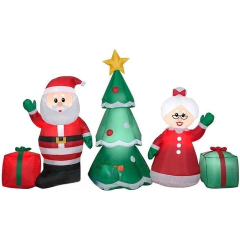 Gemmy Inflatables Christmas Inflatables 7 1/2' Gemmy Airblown Inflatable Santa & Mrs. Claus Christmas Tree Scene by Gemmy Inflatables 781880212423 119539 - 3723739 7 1/2'  Santa & Mrs. Claus Christmas Tree Scene by Gemmy Inflatables