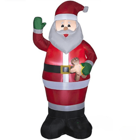 Gemmy Inflatables Christmas Inflatables 7' Gemmy Airblown Inflatable Santa Claus Holding A Gingerbread Cookie by Gemmy Inflatables 781880214564 119224 - 3660695 7' Gemmy Santa Claus Holding A Gingerbread Cookie by Gemmy Inflatables