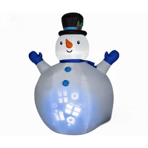 Gemmy Inflatables Christmas Inflatables 7' Panoramic Projection Snowman Wearing Top Hat by Gemmy Inflatables 781880208464 36498 A