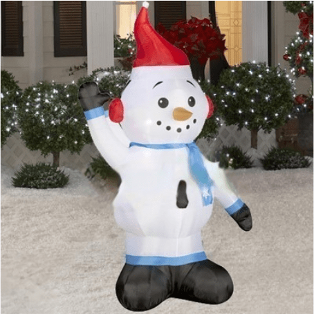 Gemmy Inflatables Christmas Inflatables 7' Snowman Wearing Ear Muffs by Gemmy Inflatables 781880208815 87152-86178