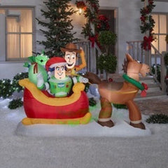 Gemmy Inflatables Christmas Inflatables 8' Disney's Toy Story Christmas Sleigh Scene by Gemmy Inflatables 781880204190 37598