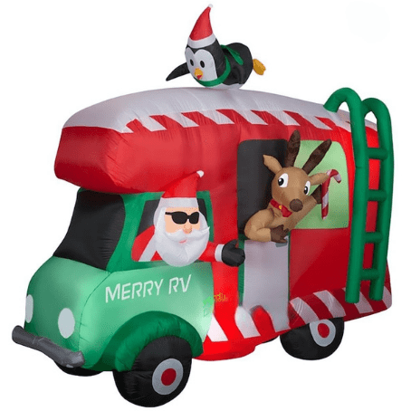 Gemmy Inflatables Christmas Inflatables 8' Gemmy Airblown Inflatable Christmas "Merry RV" w/ Santa, Penguin, and Reindeer by Gemmy Inflatables 781880212560 119211 - 3723709 8' Christmas "Merry RV" w/ Santa, Penguin, Reindeer Gemmy Inflatables