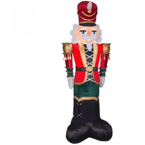 Gemmy Inflatables Christmas Inflatables 8' Mixed Media Luxe Nutcracker by Gemmy Inflatable 117245 - 118430