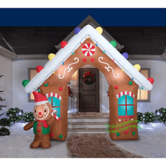 9' Gemmy Airblown Inflatable Christmas Gingerbread Man Archway by Gemmy Inflatable