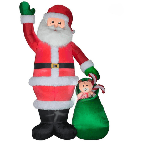 Gemmy Inflatables Christmas Inflatables 9' Gemmy Airblown Inflatable Mixed Media Luxe Santa Claus w/ Gift Sack by Gemmy Inflatables 781880213222 119219 - 3723700 9'  Mixed Media Luxe Santa Claus w/ Gift Sack by Gemmy Inflatables 