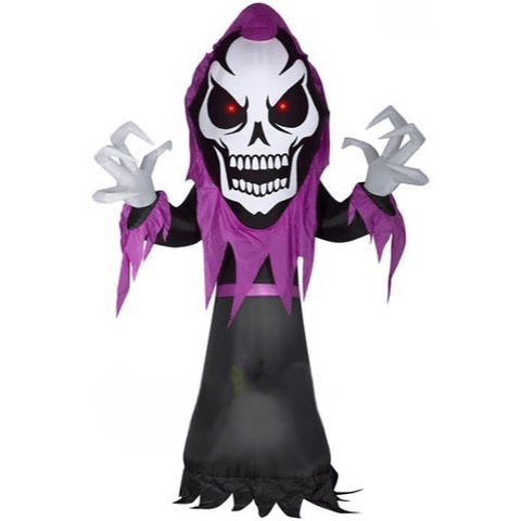 Gemmy Inflatables Halloween Inflatables 10 1/2' Giant Head Skeleton Reaper w/ Red Eyes by Gemmy Inflatable 221979