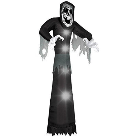 Gemmy Inflatables Halloween Inflatables 10' Skeleton Face Reaper by Gemmy Inflatable 086786640470 74826 10' Skeleton Face Reaper by Gemmy Inflatable SKU# 74826