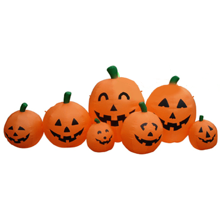 Gemmy Inflatables Halloween Inflatables 12  ½' Air Blown Inflatable 7 Pumpkin Jack-O-Lantern Patch by Gemmy Inflatable Y2088 12  ½' Air Blown Inflatable 7 Pumpkin Jack-O-Lantern Patch SKU# Y2088