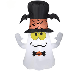 Gemmy Inflatables Halloween Inflatables 3 1/2' Ghost with a Bat Top Hat and Bow Tie by Gemmy Inflatable 225447 3 1/2' Ghost Bat Top Hat Bow Tie by Gemmy Inflatable SKU# 225447