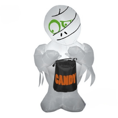 Gemmy Inflatables Halloween Inflatables 3 1/2' Mummy Holding Candy Bag by Gemmy Inflatable 53193