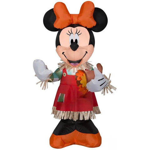 Gemmy Inflatables Halloween Inflatables 3 1/2' Thanksgiving Harvest Minnie Mouse Holding Cornucopia by Gemmy Inflatables 781880205135 226226 3 1/2' Thanksgiving Harvest Minnie Mouse Cornucopia Gemmy Inflatables