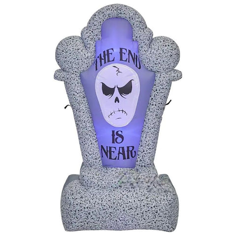 Gemmy Inflatables Halloween Inflatables 4 1/2' Short Circuit Scary Skull "The End Is Near"Tombstone by Gemmy Inflatable 225099-1790184 4 1/2' Scary Skull "The End Is Near"Tombstone by Gemmy Inflatable