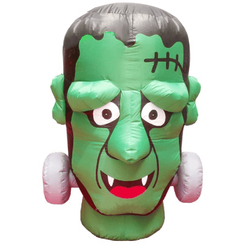 Gemmy Inflatables Halloween Inflatables 4' Frankenstein Monster Head w/ Flashing Red Lights by Gemmy Inflatable GTH00054 4' Frankenstein Monster Head w/ Flashing Red Lights by Gemmy Inflatable SKU# GTH00054