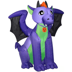 Gemmy Inflatables Halloween Inflatables 4' Halloween Purple & Green Baby Dragon by Gemmy Inflatable