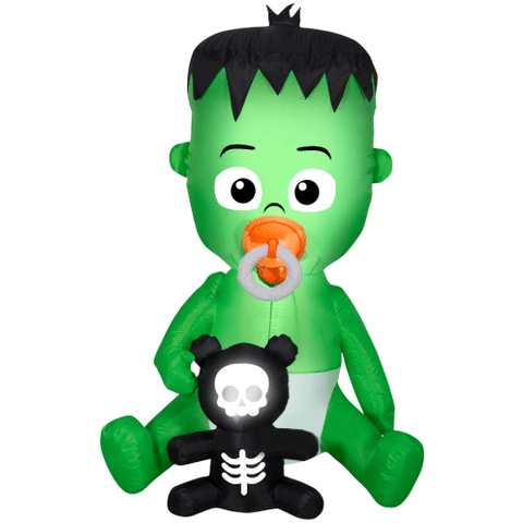 Gemmy Inflatables Halloween Inflatables 5 1/2' Baby Frankenstein Monster Sitting With A Pacifier by Gemmy Inflatable 221180 5 1/2' Baby Frankenstein Monster Sitting With A Pacifier by Gemmy Inflatable SKU# 221180
