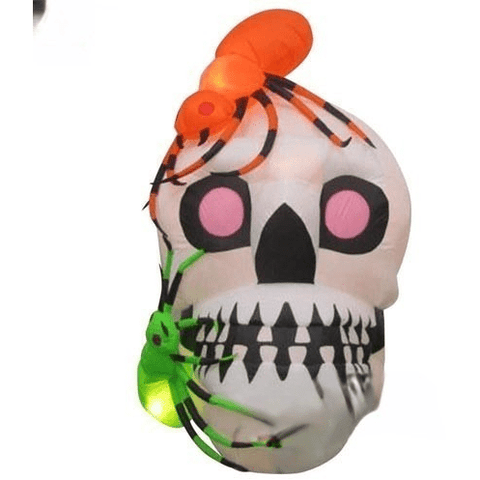 Gemmy Inflatables Halloween Inflatables 5 1/2' Skull With Spiders Scene by Gemmy Inflatables 75074