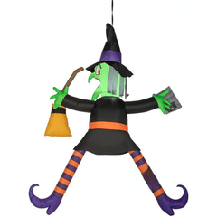 Gemmy Inflatables Halloween Inflatables 5' Halloween Hanging Crashing Witch w/ Spell Book by Gemmy Inflatable