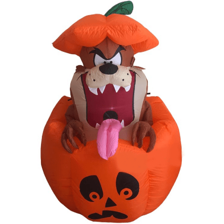 Gemmy Inflatables Halloween Inflatables 5" Looney Tunes Tasmanian Devil  "œTAZ" in a Jack-o-Lantern by Gemmy Inflatable