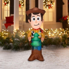 5' Toy Story's Woody Holding Small Christmas Tree by Gemmy Inflatables