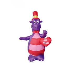 Gemmy Inflatables Halloween Inflatables 6' Purple Valentine's Day Dragon w/ Heart by Gemmy Inflatable 10' Halloween Giant Green Ogre With Foot On Pumpkin by Gemmy Inflatable SKU# 75402