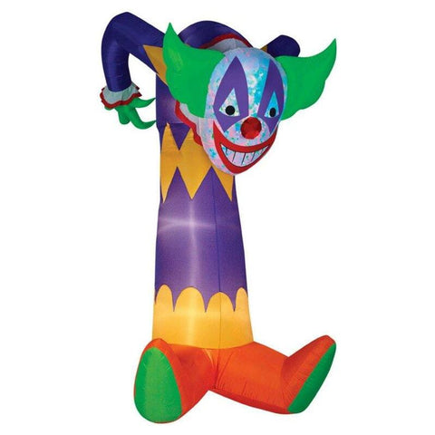 Gemmy Inflatables Halloween Inflatables 7 1/2' Kaleidoscope Scary Clown by Gemmy Inflatable 789112775227 75464 7 1/2' Kaleidoscope Scary Clown by Gemmy Inflatable SKU# 75464