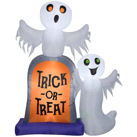 Gemmy Inflatables Halloween Inflatables 7' Ghosts On  "Trick or Treat " Tombstone Scene by Gemmy Inflatables 222433 7' Ghosts On  "Trick or Treat " Tombstone Scene by Gemmy Inflatables SKU# 222433