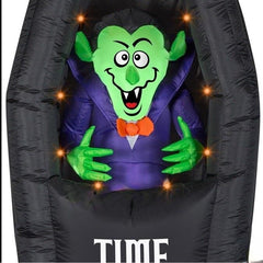 7' Halloween Animated Vampire Rising In Coffin by Gemmy Inflatable