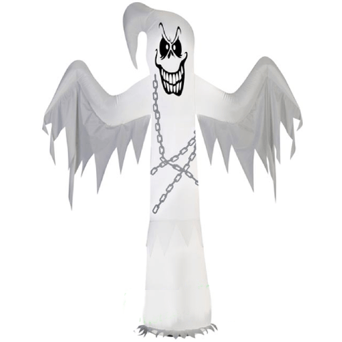 Gemmy Inflatables Halloween Inflatables 7' Spooky Chained Ghost by Gemmy Inflatable 70977 7' Spooky Chained Ghost by Gemmy Inflatable SKU# 70977