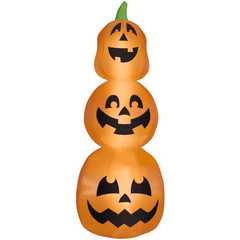 Gemmy Inflatables Halloween Inflatables 7' Three Pumpkin Stack by Gemmy Inflatable 71856 7' Three Pumpkin Stack by Gemmy Inflatable SKU# 71856