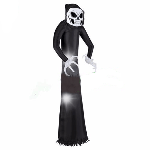Gemmy Inflatables Halloween Inflatables 7' Wicked Reaper w/ Skeleton Face by Gemmy Inflatable 58618 7' Wicked Reaper w/ Skeleton Face by Gemmy Inflatable SKU# 58618