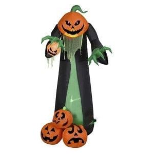 Gemmy Inflatables Halloween Inflatables 8' Inflatable Kaleidoscope Animated Pumpkin Reaper w/ Pumpkins by Gemmy Inflatables 781880270706 289989 - 229132 8' Inflatable Kaleidoscope Pumpkin Reaper Pumpkins Gemmy Inflatables