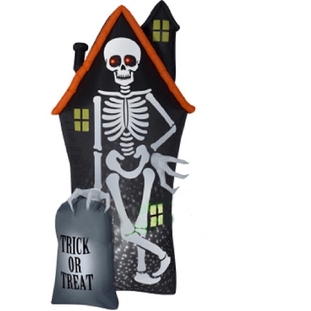 Gemmy Inflatables Halloween Inflatables 8' Projection Points of Light Skeleton and Haunted House Tombstone Scene by Gemmy Inflatables 73259 8' Projection Points of Light Skeleton and Haunted House Tombstone Scene by Gemmy Inflatables SKU# 73259