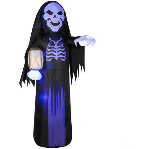 Gemmy Inflatables Halloween Inflatables 8" Skeleton Reaper with Lantern by Gemmy Inflatable 224662-1790190 8" Skeleton Reaper with Lantern by Gemmy Inflatable SKU# 224662-1790190