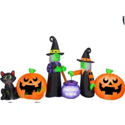 Gemmy Inflatables Halloween Inflatables 9' Brewing Witch Cauldron Scene by Gemmy Inflatables