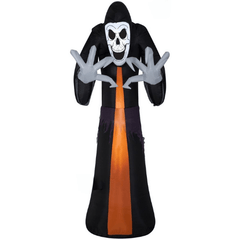 Gemmy Inflatables Halloween Inflatables 9' Skeleton Reaper w/ Big Hands by Gemmy Inflatable 3' Minions: Rise of Gru One Eyed Minion Dressed As Dracula With Both Hands Up by Gemmy Inflatable SKU# 72749