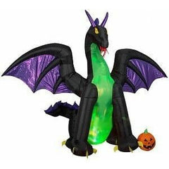 Gemmy Inflatables Inflatable Party Decorations 11 1/2' Animated Mixed Media Fire and Ice Dragon w/ Pumpkin by Gemmy Inflatables 781880275213 221215 11 1/2' Animated Mixed Media Fire Ice Dragon Pumpkin Gemmy Inflatables